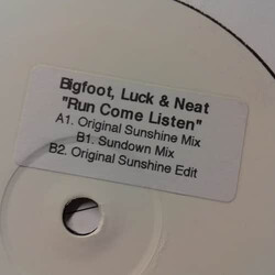 Bigfoot (6) / DJ Luck / MC Neat Run Come Listen USED VINYL 12INCH WHITE LABEL