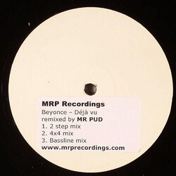 Beyoncé Déjà Vu (Remixed By Mr Pud) USED VINYL 12INCH SINGLE SIDED UNOFFICIAL RELEASE WHITE LABEL