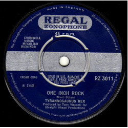 Tyrannosaurus Rex One Inch Rock VINYL 7" USED