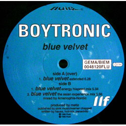 Boytronic Blue Velvet USED VINYL 12INCH 45 RPM SINGLE
