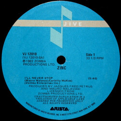 Zinc (2) I'll Never Stop / Amazon VINYL 12" USED
