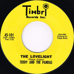 Teddy & The Pandas The Lovelight / A Day In The City Vinyl 7" USED
