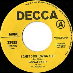 Conway Twitty I Can't Stop Loving You USED VINYL 7INCH 45 RPM PROMO
