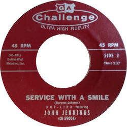 The Kuf-Linx / John Jennings (6) Eyeballin' / Service With A Smile USED VINYL 7INCH 45 RPM SINGLE STYRENE
