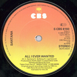 Santana All I Ever Wanted USED VINYL 7INCH SINGLE 45 RPM