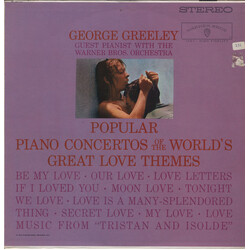 George Greeley / The Warner Brothers Orchestra Popular Piano Concertos Of The World's Great Love Themes Vinyl LP USED