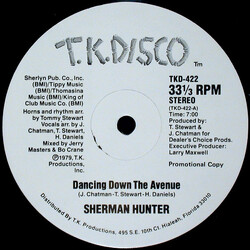 Sherman Hunter Dancing Down The Avenue VINYL 12" USED