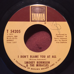 The Miracles I Don't Blame You At All Vinyl 7" USED