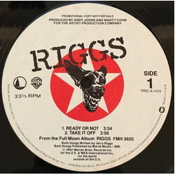 Riggs Ready Or Not USED VINYL 12INCH PROMO