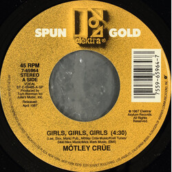Mötley Crüe Girls, Girls, Girls / Wild Side USED VINYL 7INCH 45 RPM SINGLE STEREO