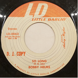 Bobby Helms So Long / Just Do The Best you can USED VINYL 7INCH SINGLE PROMO
