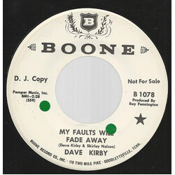 David Kirby (2) My Faults Will Fade Away USED VINYL 7INCH 45 RPM PROMO