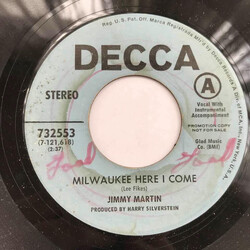 Jimmy Martin Milwaukee Here I Come USED VINYL 7INCH 45 RPM PROMO STEREO