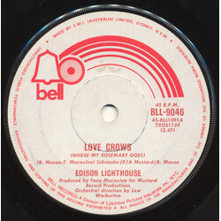 Edison Lighthouse Love Grows (Where My Rosemary Goes) USED VINYL 7INCH 45 RPM SINGLE