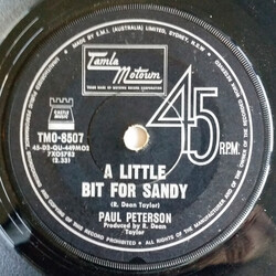 Paul Petersen A Little Bit For Sandy USED VINYL 7INCH 45 RPM SINGLE