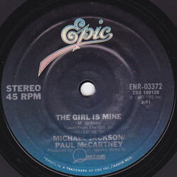 Michael Jackson / Paul McCartney The Girl Is Mine USED VINYL 7INCH 45 RPM SINGLE SIDED STYRENE STEREO