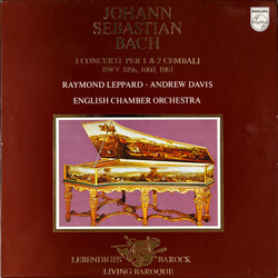Johann Sebastian Bach / Raymond Leppard / Andrew Davis / English Chamber Orchestra 3 Concerti Per 1 & 2 Cembali BWV 1056, 1060, 1061 Vinyl LP USED
