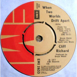 Cliff Richard When Two Worlds Drift Apart USED VINYL 7INCH 45 RPM SINGLE