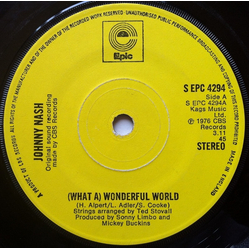 Johnny Nash (What A) Wonderful World Vinyl 7" USED