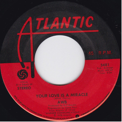 Average White Band Your Love Is A Miracle / One Look Over My Shoulder (Is This Really Goodbye?) Vinyl 7" USED