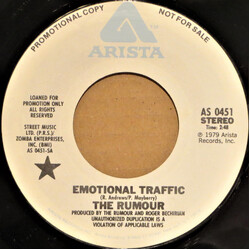 The Rumour Emotional Traffic USED VINYL 7INCH 45 RPM PROMO STEREO MONO