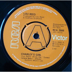 Lou Reed Charley's Girl USED VINYL 7INCH SINGLE PROMO