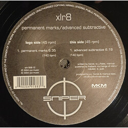 XLR-8 Permanent Marks / Advanced Subtractive USED VINYL 12INCH