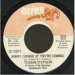 Tennyson Stephens / The Operation Breadbasket Orch. & Choir Hurry Change (If You're Coming) Vinyl 7" USED