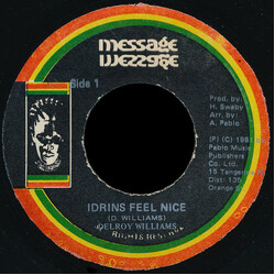 Delroy Williams Idrins Feel Nice USED VINYL 7INCH 45 RPM