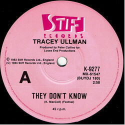 Tracey Ullman They Don't Know USED VINYL 7INCH 45 RPM SINGLE