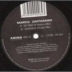 Marco Zaffarano Re-Take USED VINYL 12INCH 45 RPM EP