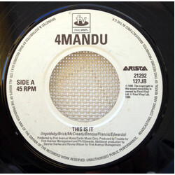 4Mandu This Is It USED VINYL 7INCH 45 RPM JUKEBOX