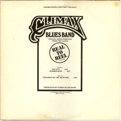 Climax Blues Band Special Radio Sampler From The Album "Real To Reel" USED VINYL 12INCH 33 S RPM PROMO
