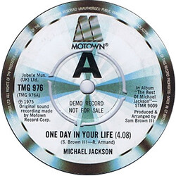 Michael Jackson One Day In Your Life Vinyl 7" USED