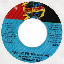 Elephant Man Yah So Wi Deh Vinyl 7" USED