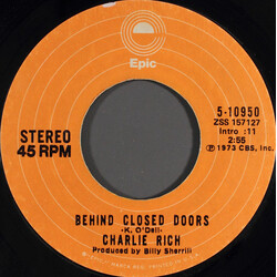 Charlie Rich Behind Closed Doors USED VINYL 7INCH 45 RPM SINGLE STYRENE