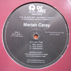 Mariah Carey It's Like That USED VINYL 12INCH 33 S RPM PROMO