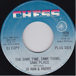 Jo Ann Garrett / Andre Williams (2) The Same Time, Same Thing, Same Place / A Rockin' Good Way Vinyl 7" USED