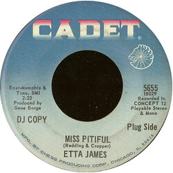 Etta James Miss Pitiful / Bobby Is His Name USED VINYL 7INCH 45 RPM PROMO