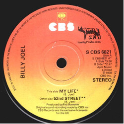 Billy Joel My Life VINYL 7" USED