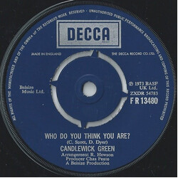Candlewick Green Who Do You Think You Are? VINYL 7" USED