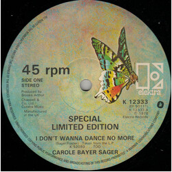 Carole Bayer Sager I Don't Wanna Dance No More / Shadows USED VINYL 12INCH SINGLE 45 RPM LIMITED EDITION