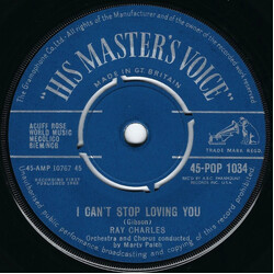 Ray Charles I Can't Stop Loving You VINYL 7" USED