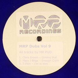 Various MRP Dubs Vol 9 USED VINYL 12INCH SINGLE SIDED WHITE LABEL
