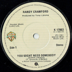 Randy Crawford You Might Need Somebody Vinyl 7" USED