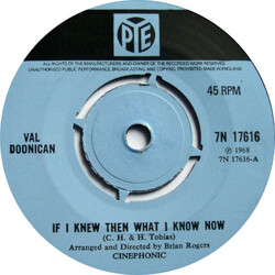 Val Doonican If I Knew Then What I Know Now USED VINYL 7INCH 45 RPM SINGLE