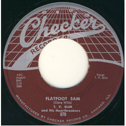 T-V Slim And His Heartbreakers Flatfoot Sam / Darling Remember USED VINYL 7INCH 45 RPM