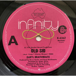 Daryl Braithwaite Old Sid USED VINYL 7INCH SINGLE 45 RPM