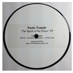 Paula Temple The Speck Of The Future EP USED VINYL 12INCH WHITE LABEL PROMO