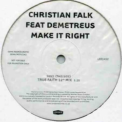 Christian Falk Make It Right USED VINYL 12INCH PROMO